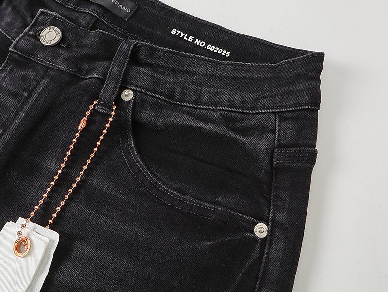 Purple Brand Star Embellished Denim Shorts — detail