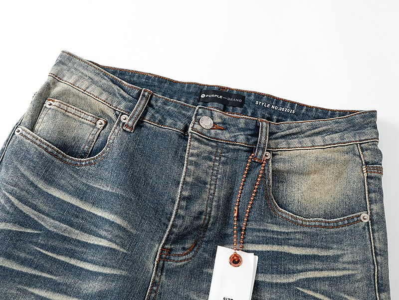 Purple Brand Rhinestone Script Flare Jeans — detail