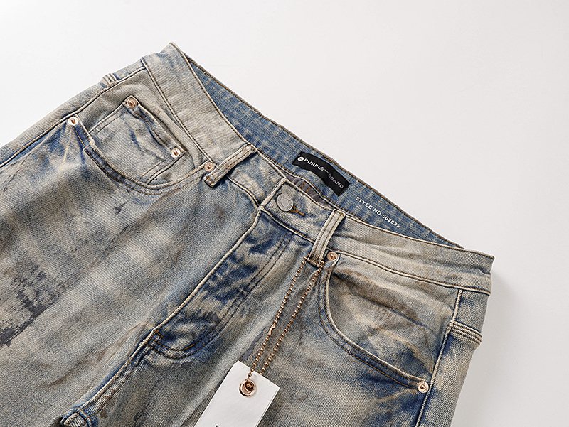 Purple Brand Light Blue Distressed Jeans — detail