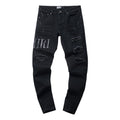 AMIRI Black Distressed Lettering Jeans — hero