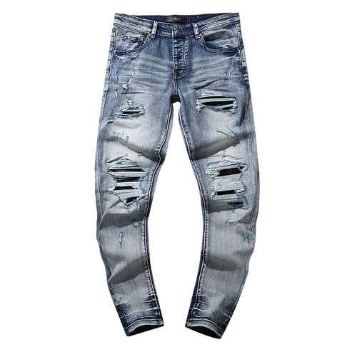 AMIRI Light Blue Distressed Jeans — hero