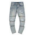 AMIRI Light Blue Distressed Ripped Knee Jeans — hero