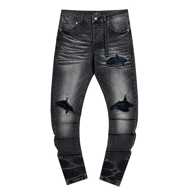 AMIRI Black Distressed Washed Jeans — hero