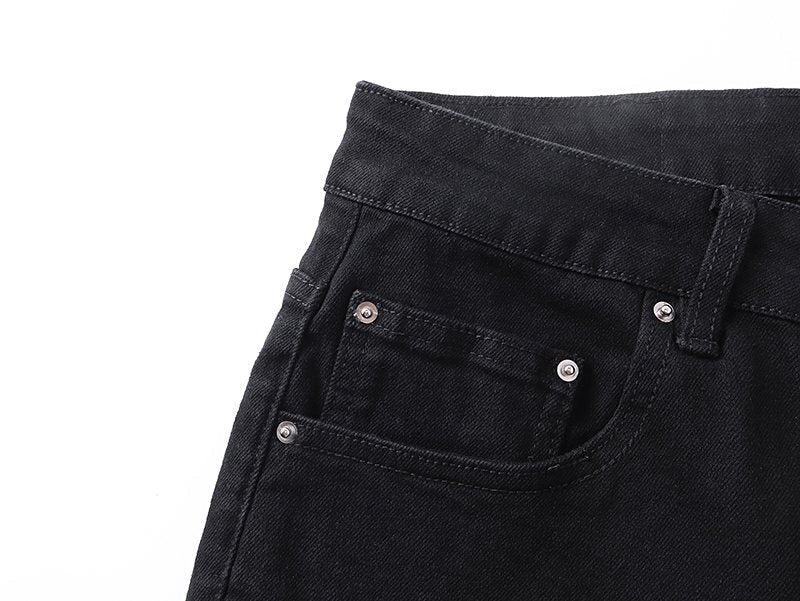 AMIRI Rhinestone-Style Side Graphic Black Jeans — detail