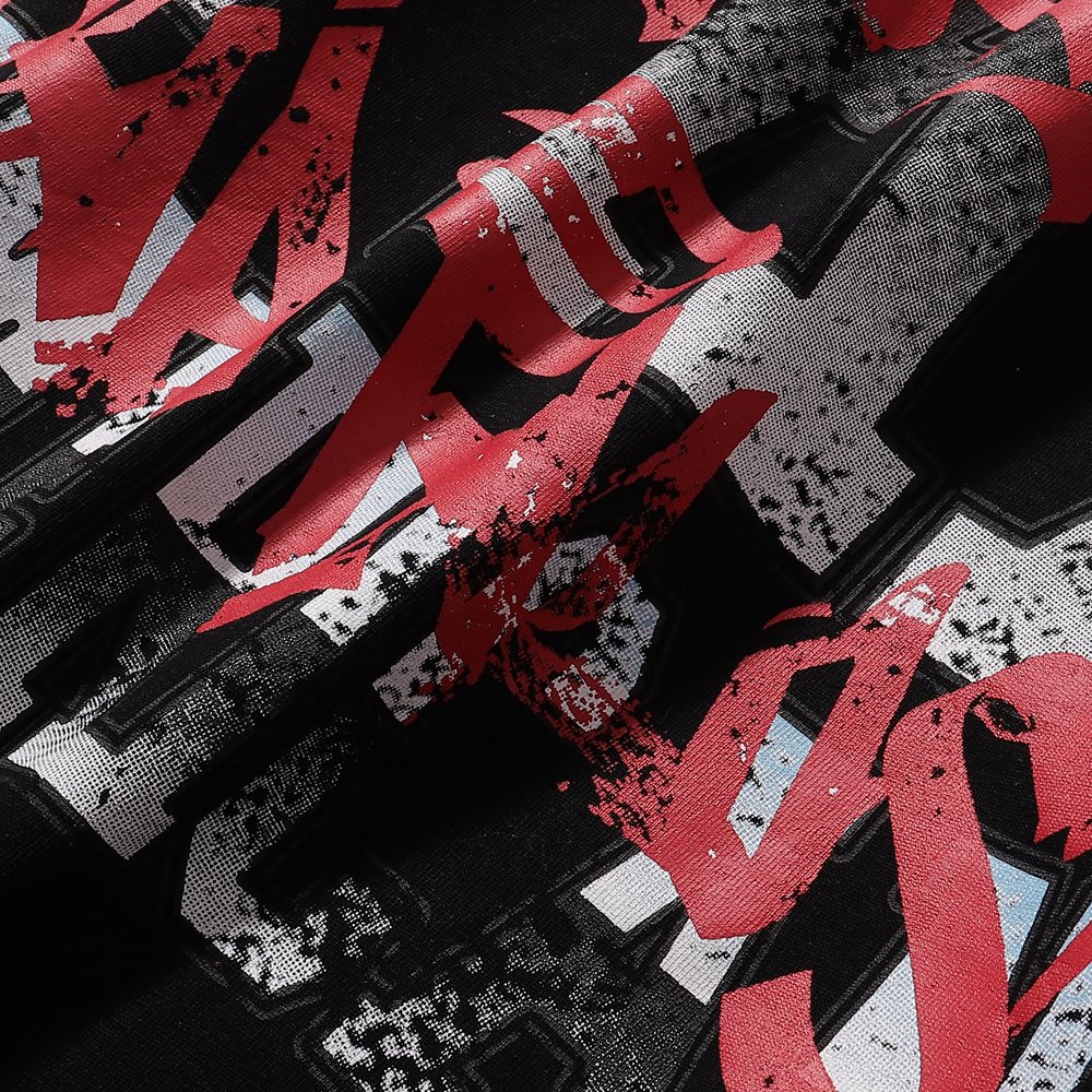 RARE PEACE Dark Age Washed Black Graphic T-Shirt — detail