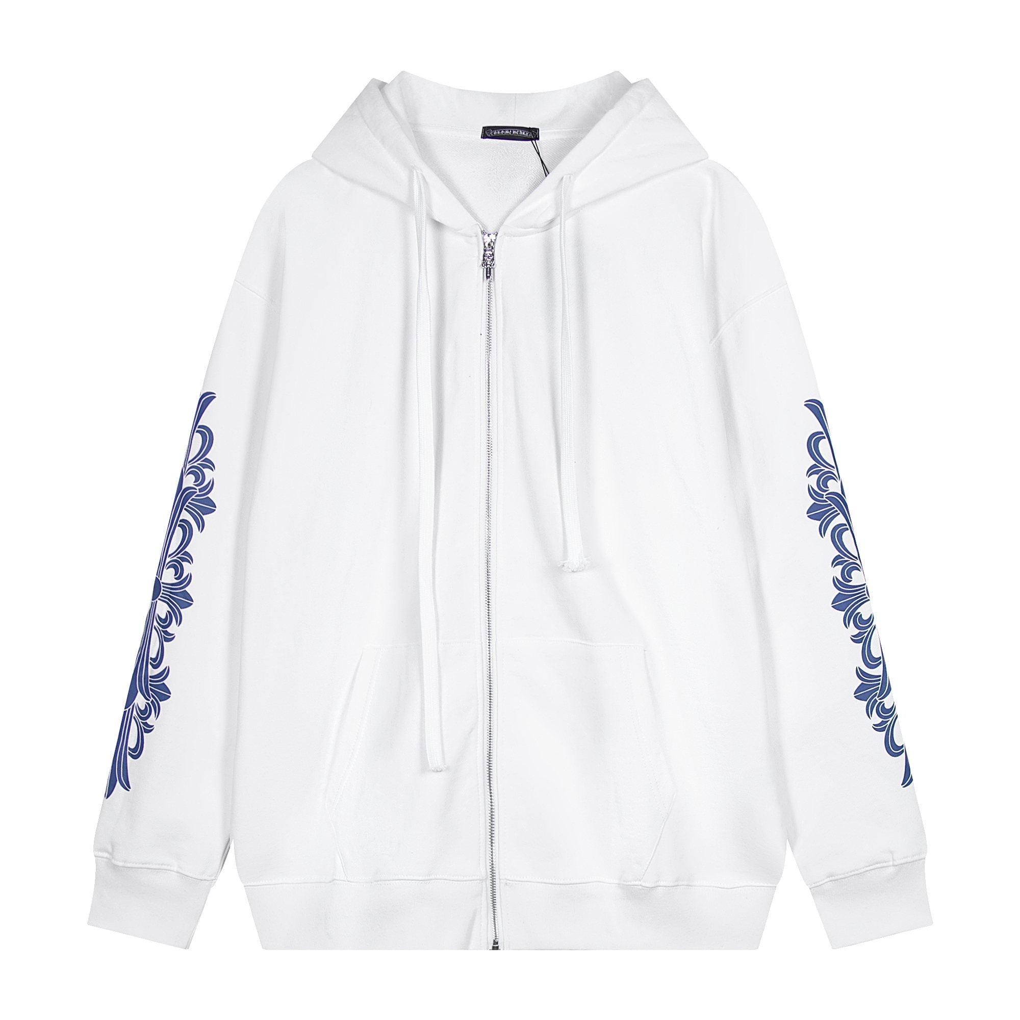 Chrome Hearts Blue Sleeve Graphic Zip Hoodie — hero