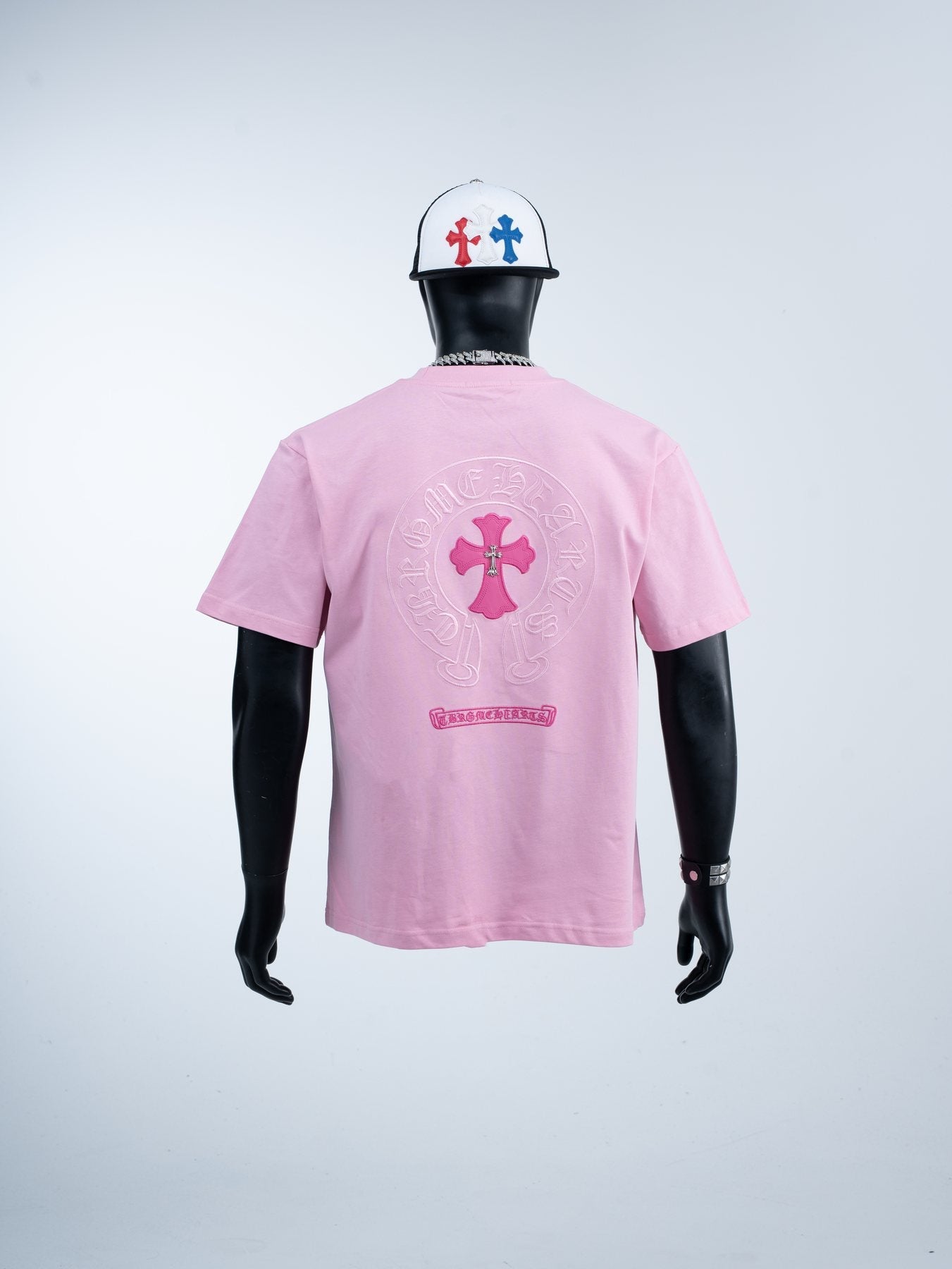 Chrome Hearts Cross Graphic Short-Sleeve T-Shirt — model