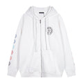 Chrome Hearts Rainbow Horseshoe Graphic Zip-Up Hoodie — hero