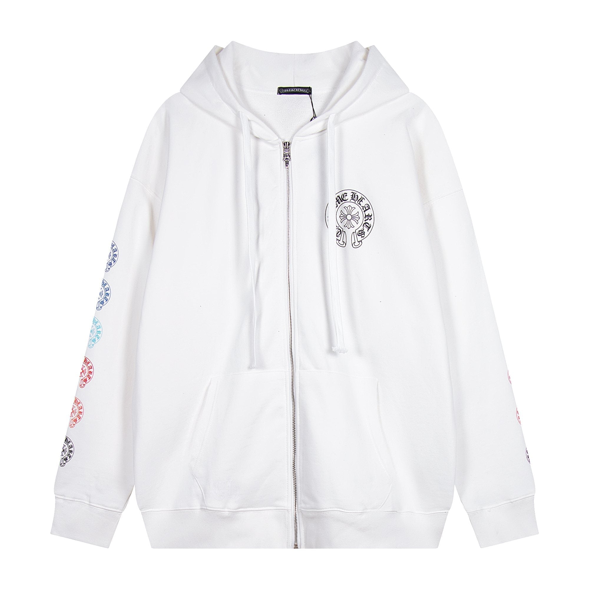 Chrome Hearts Rainbow Horseshoe Graphic Zip-Up Hoodie — hero