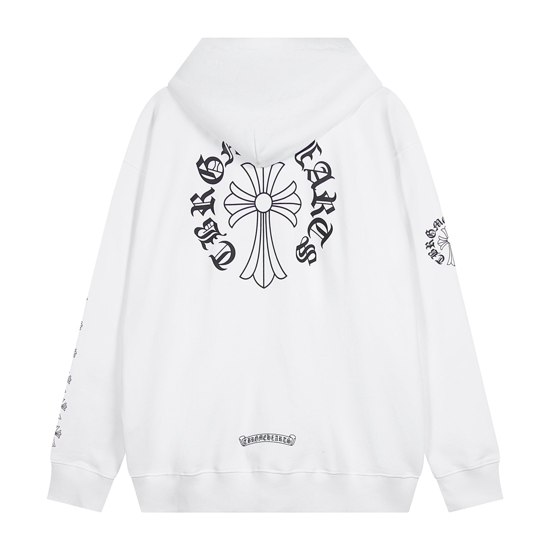 Chrome Hearts Horseshoe Cross Sanskrit Zip Hoodie — back