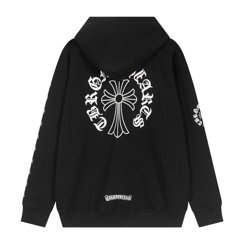 Chrome Hearts Horseshoe Cross Sanskrit Zip Hoodie — back