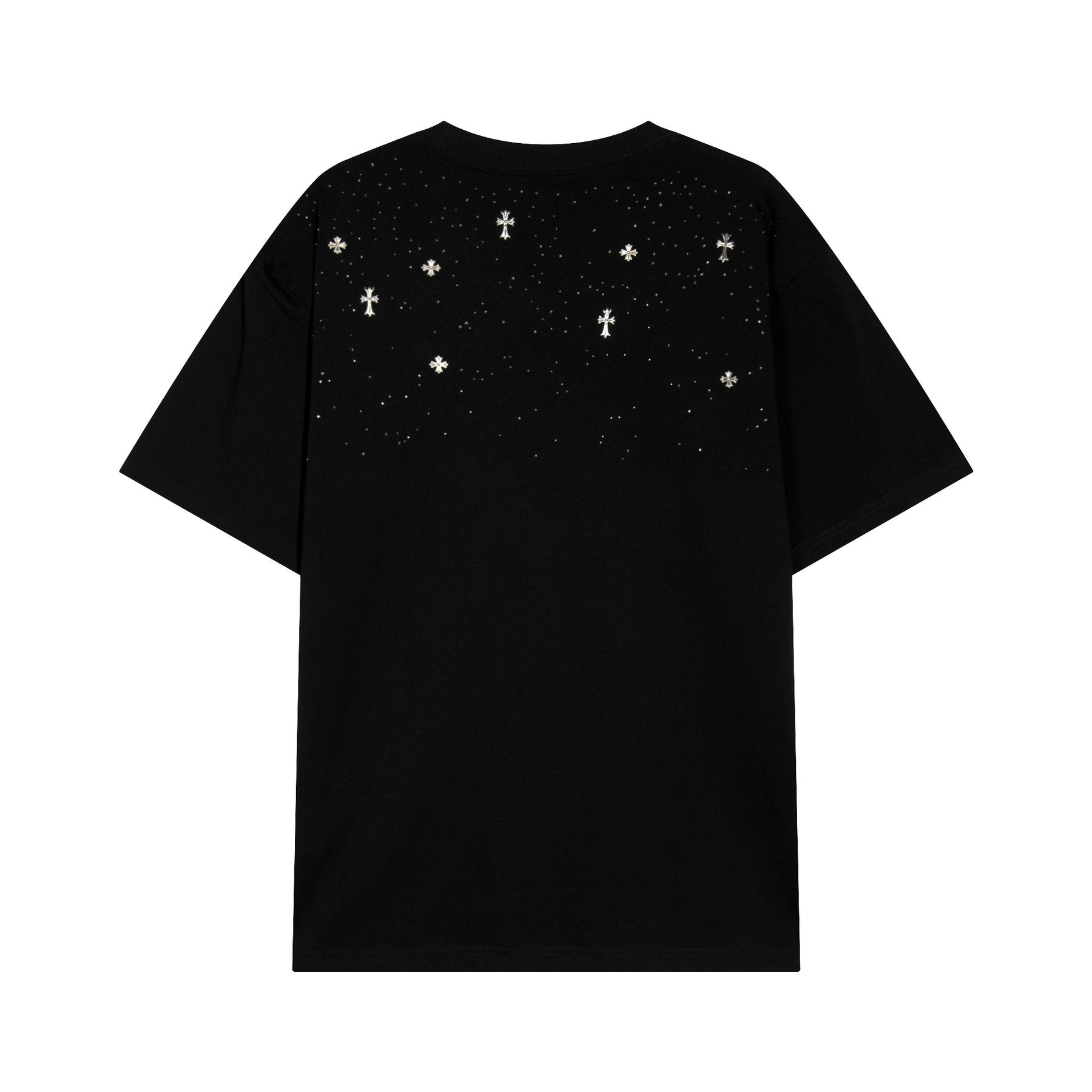 Chrome Hearts Rhinestone Cross Embellished T-Shirt — back