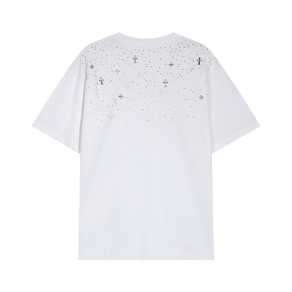 Chrome Hearts Rhinestone Cross Embellished T-Shirt — back