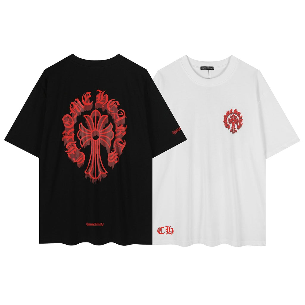 Chrome Hearts Red Cross Graphic Short-Sleeve T-Shirt — comparison