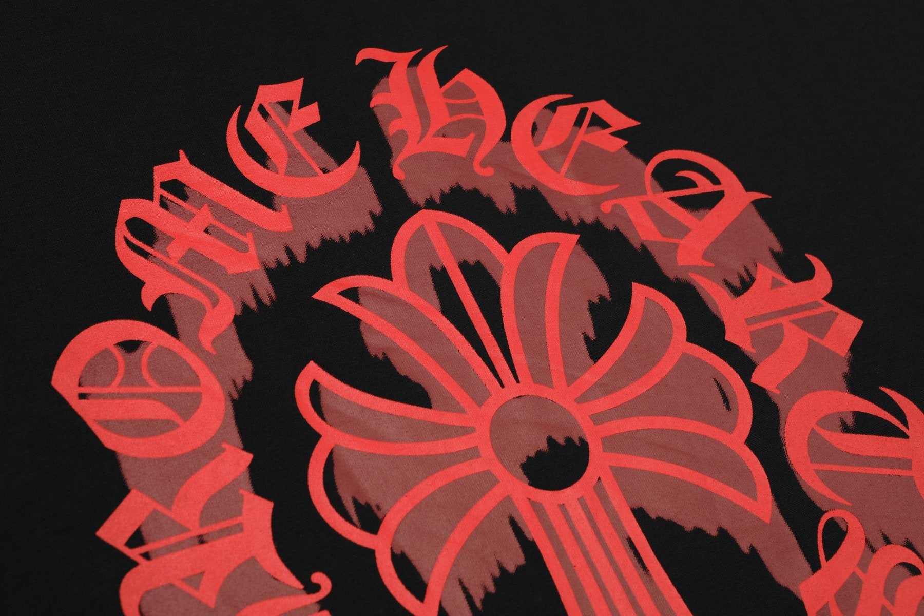 Chrome Hearts Red Cross Graphic Short-Sleeve T-Shirt — detail