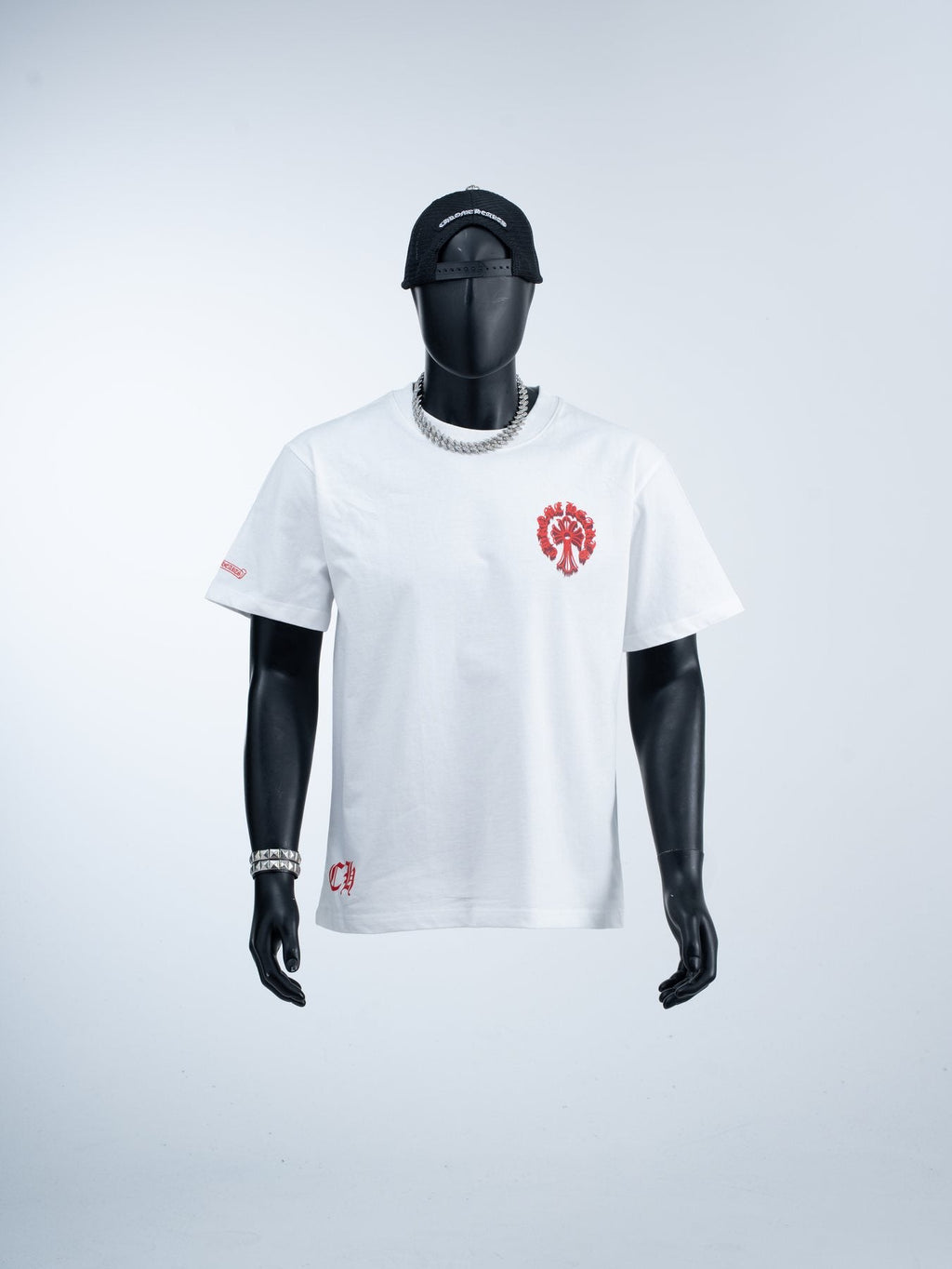 Chrome Hearts Red Cross Graphic Short-Sleeve T-Shirt — front