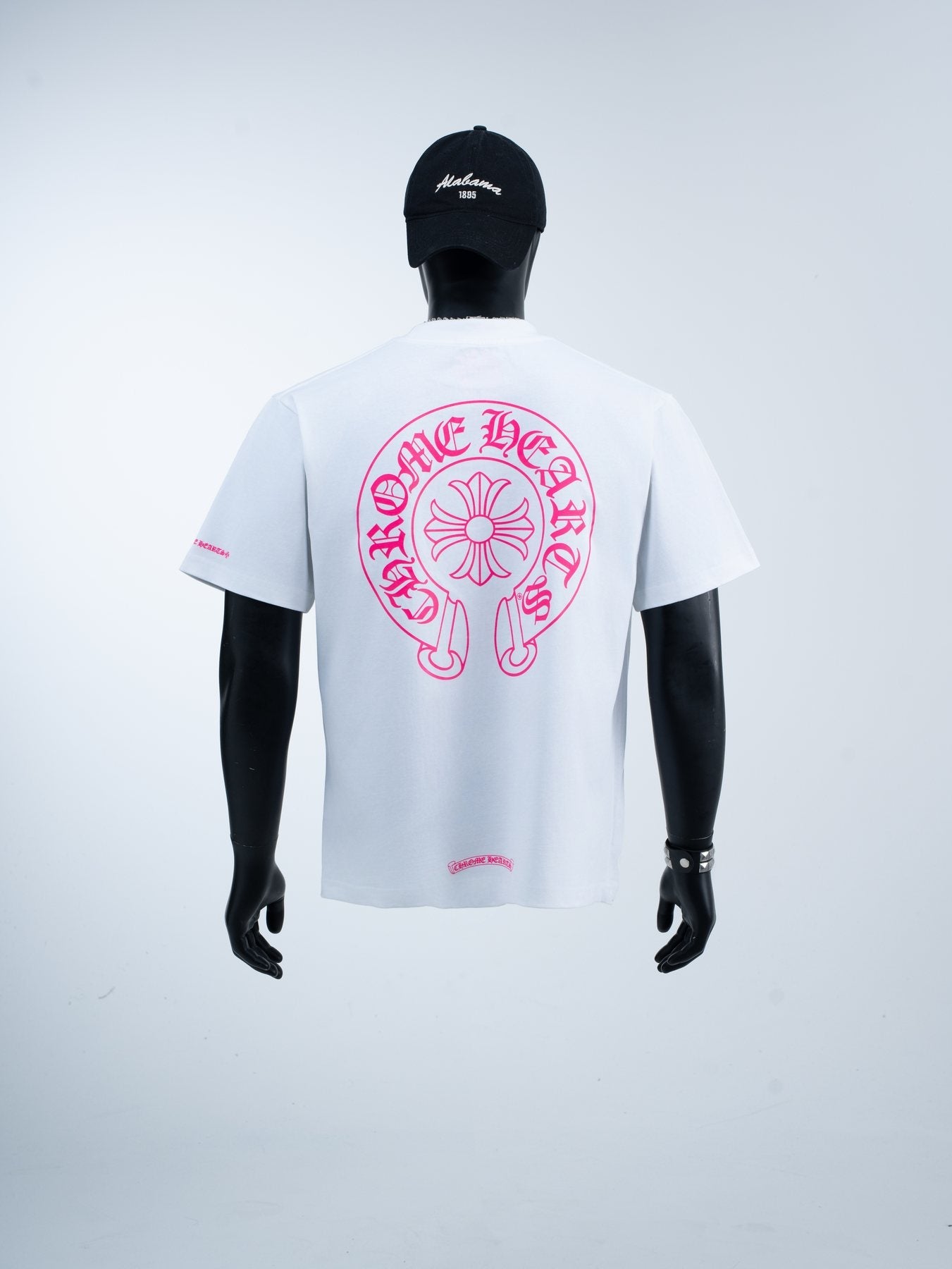 Chrome Hearts Pink Back Graphic Pocket T-Shirt — back