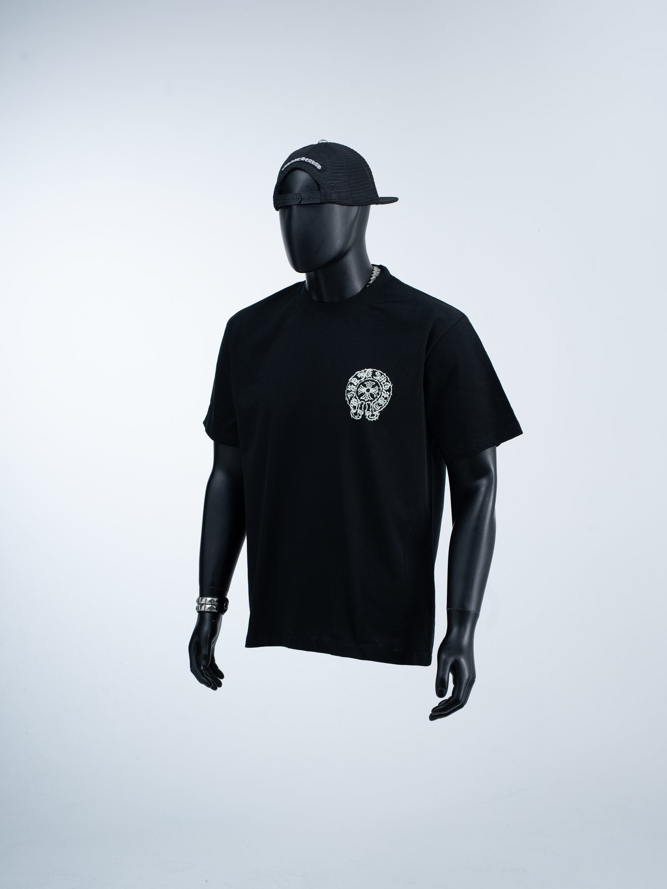 Chrome Hearts Sanskrit Horseshoe Cross Graphic T-Shirt — context