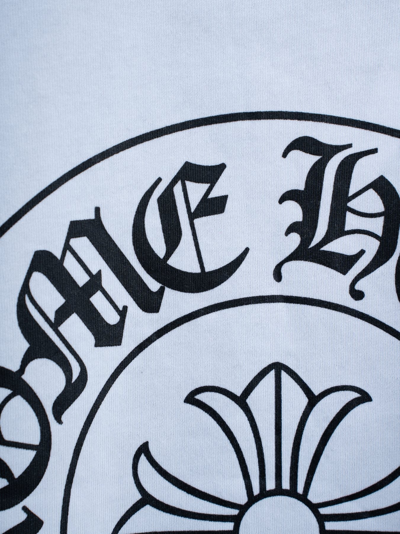 Chrome Hearts Horseshoe Script Graphic T-Shirt — detail