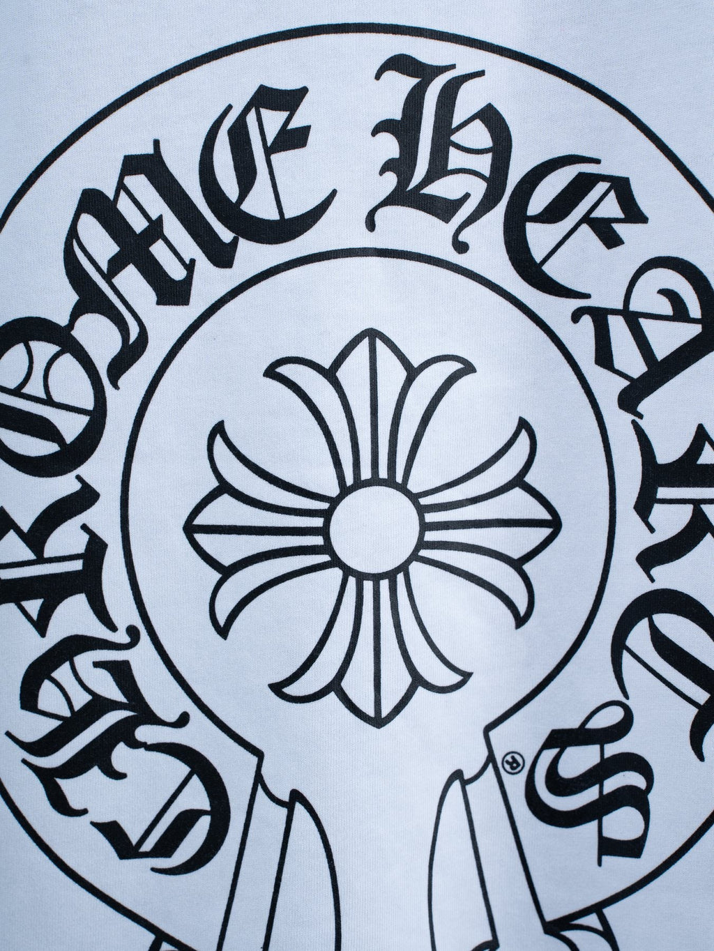 Chrome Hearts Horseshoe Script Graphic T-Shirt — detail