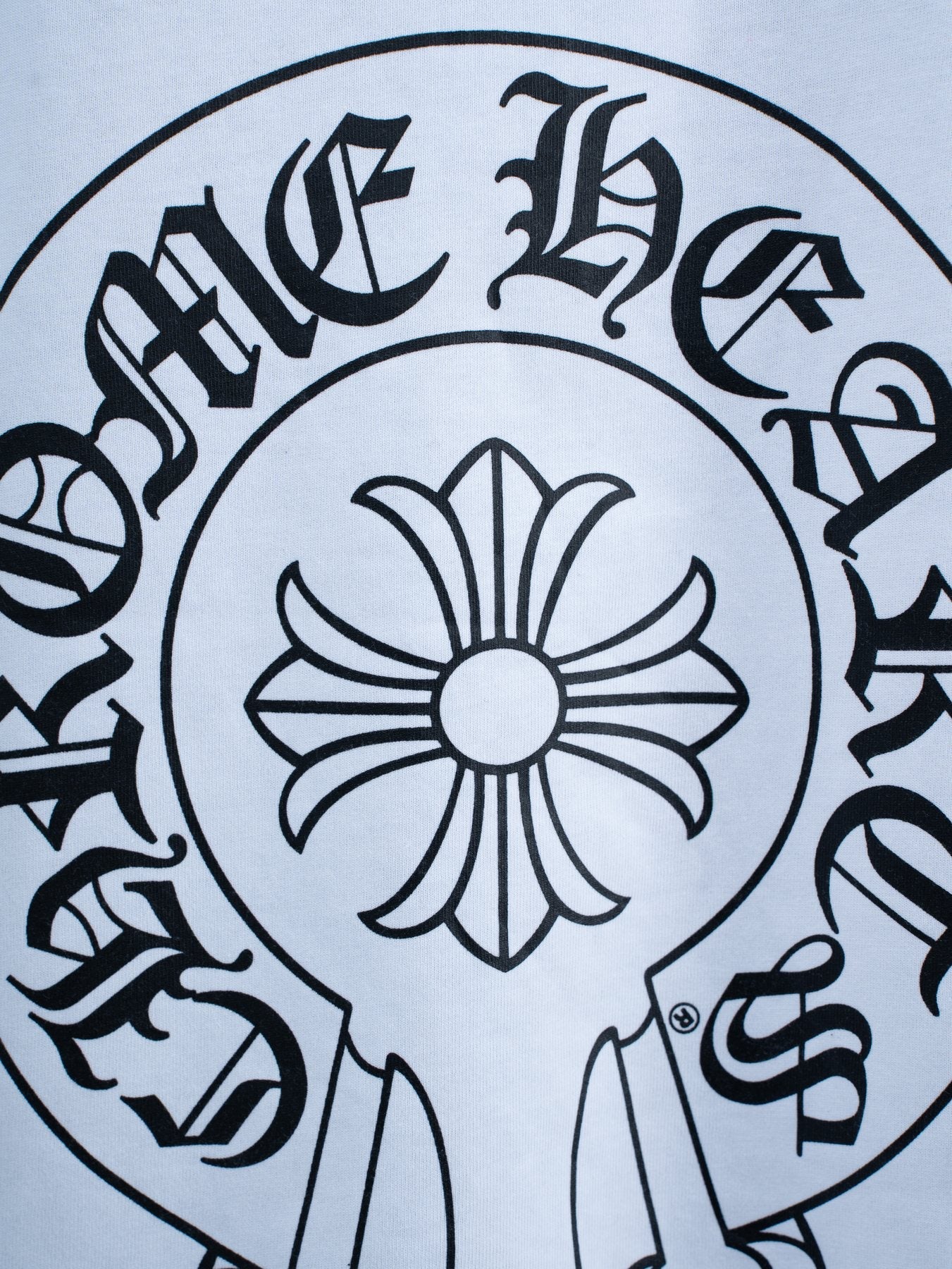 Chrome Hearts Horseshoe Script Graphic T-Shirt — detail