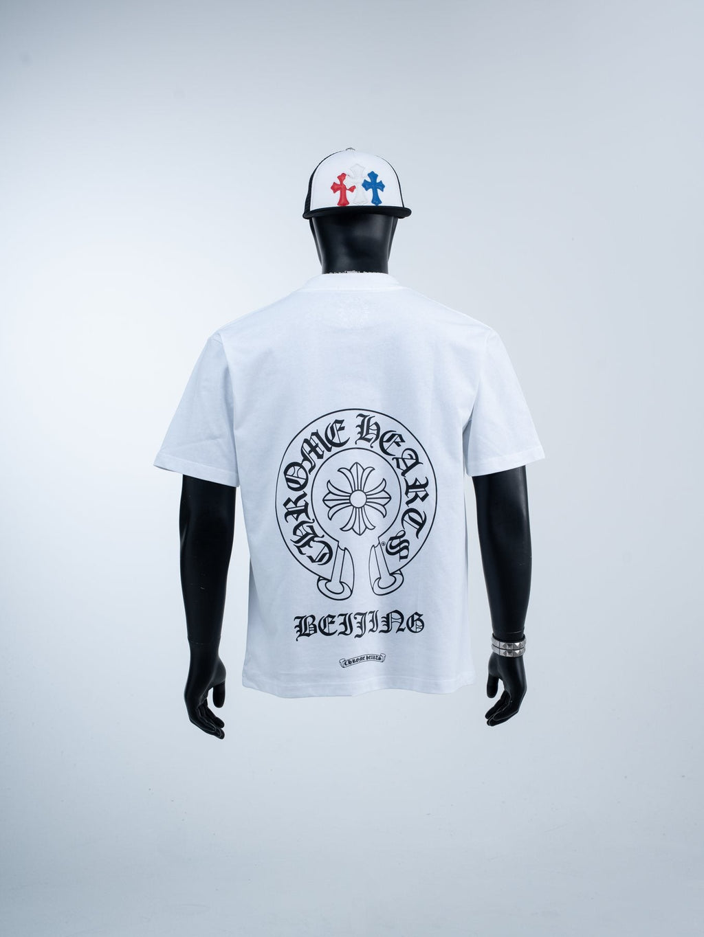 Chrome Hearts Horseshoe Script Graphic T-Shirt — back