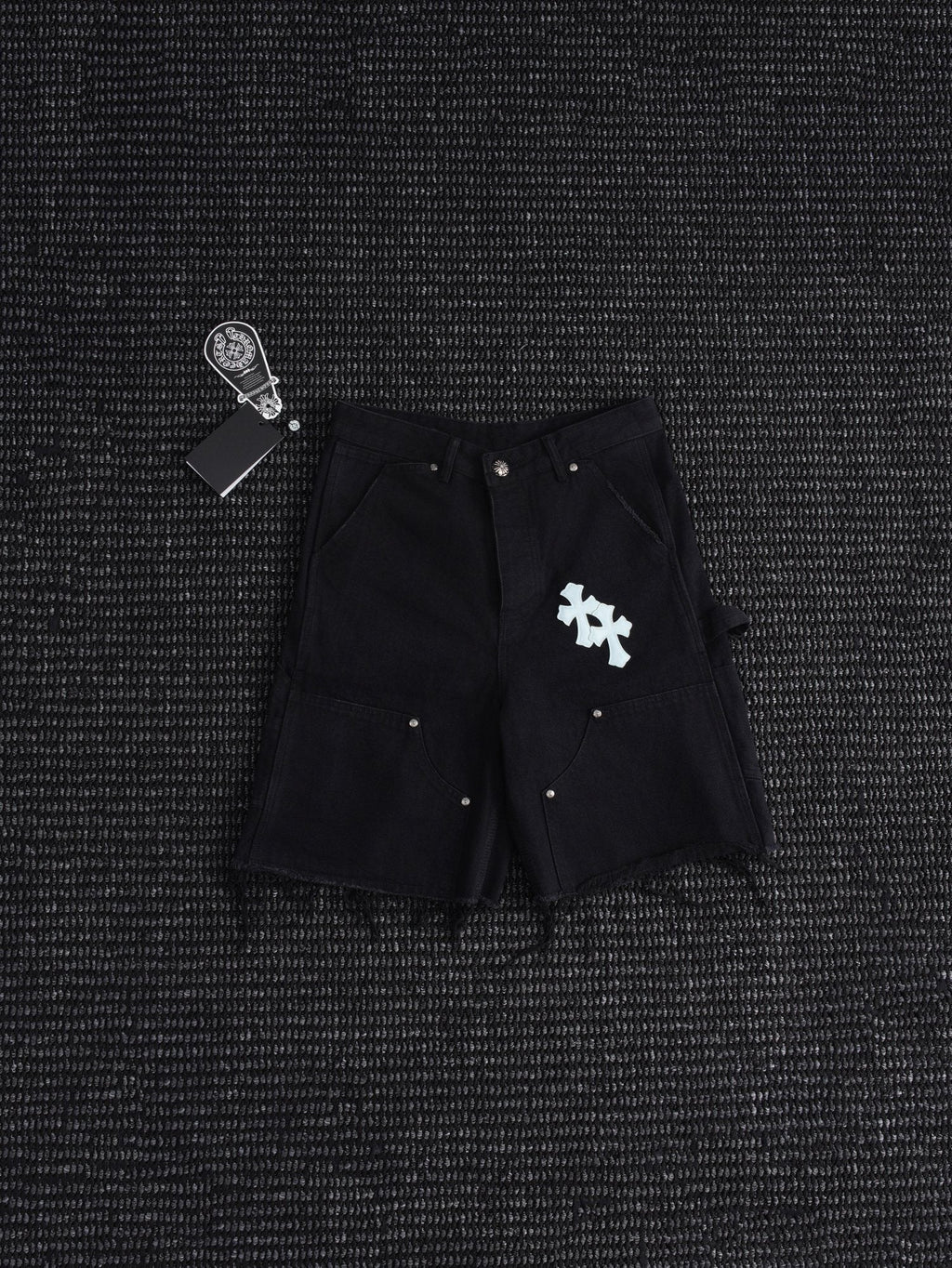 Chrome Hearts Cross Graphic Black Shorts — hero