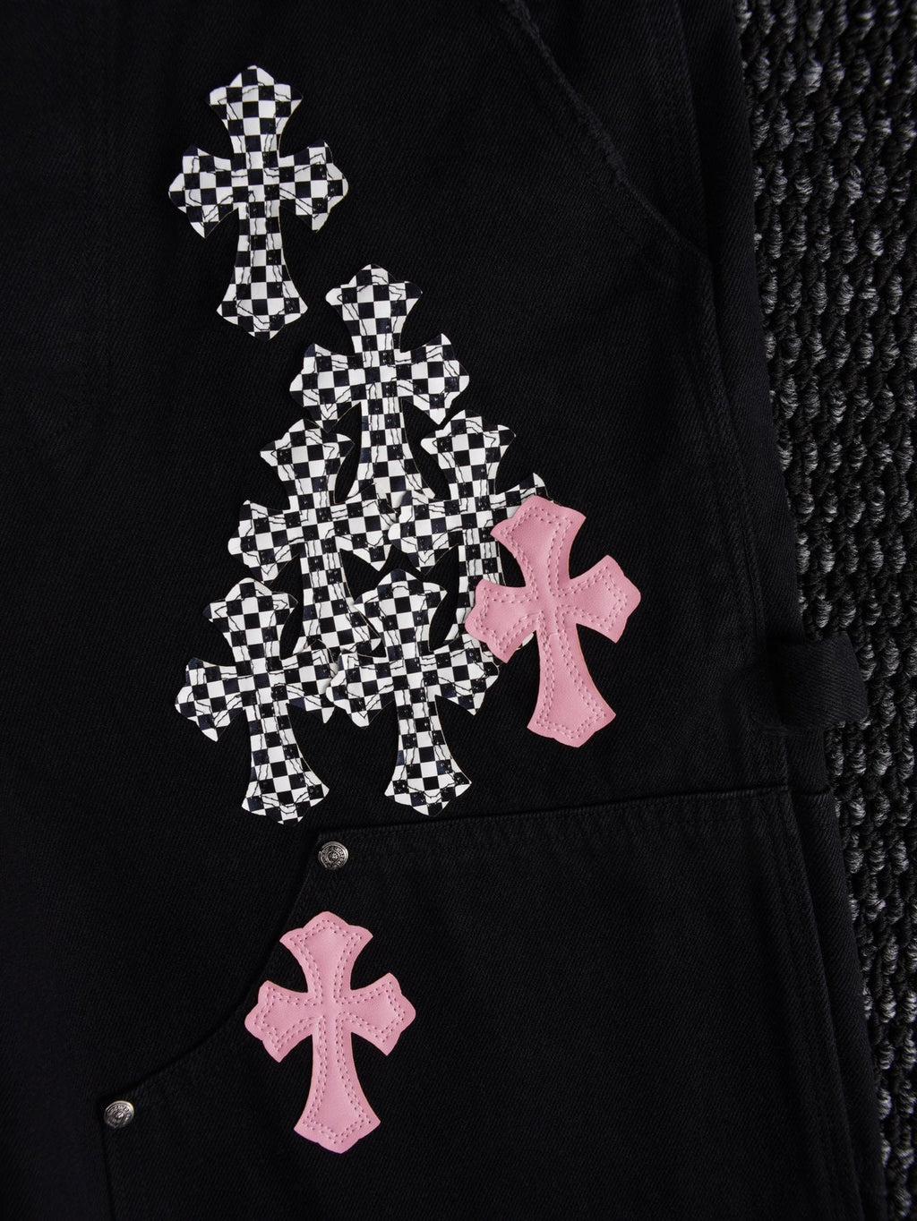 Chrome Hearts Cross Patch Cargo Shorts — detail