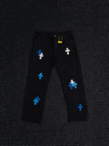 Chrome Hearts Cross Patch Black Jeans — hero