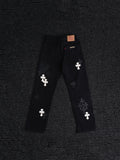 Chrome Hearts Cross Patch Black Jeans — hero