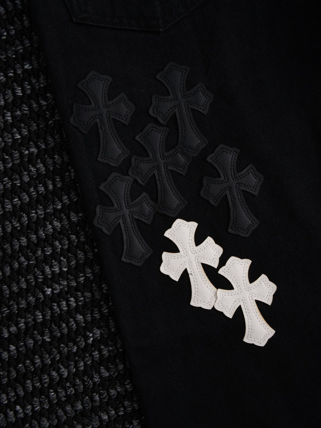 Chrome Hearts Cross Patch Black Jeans — detail