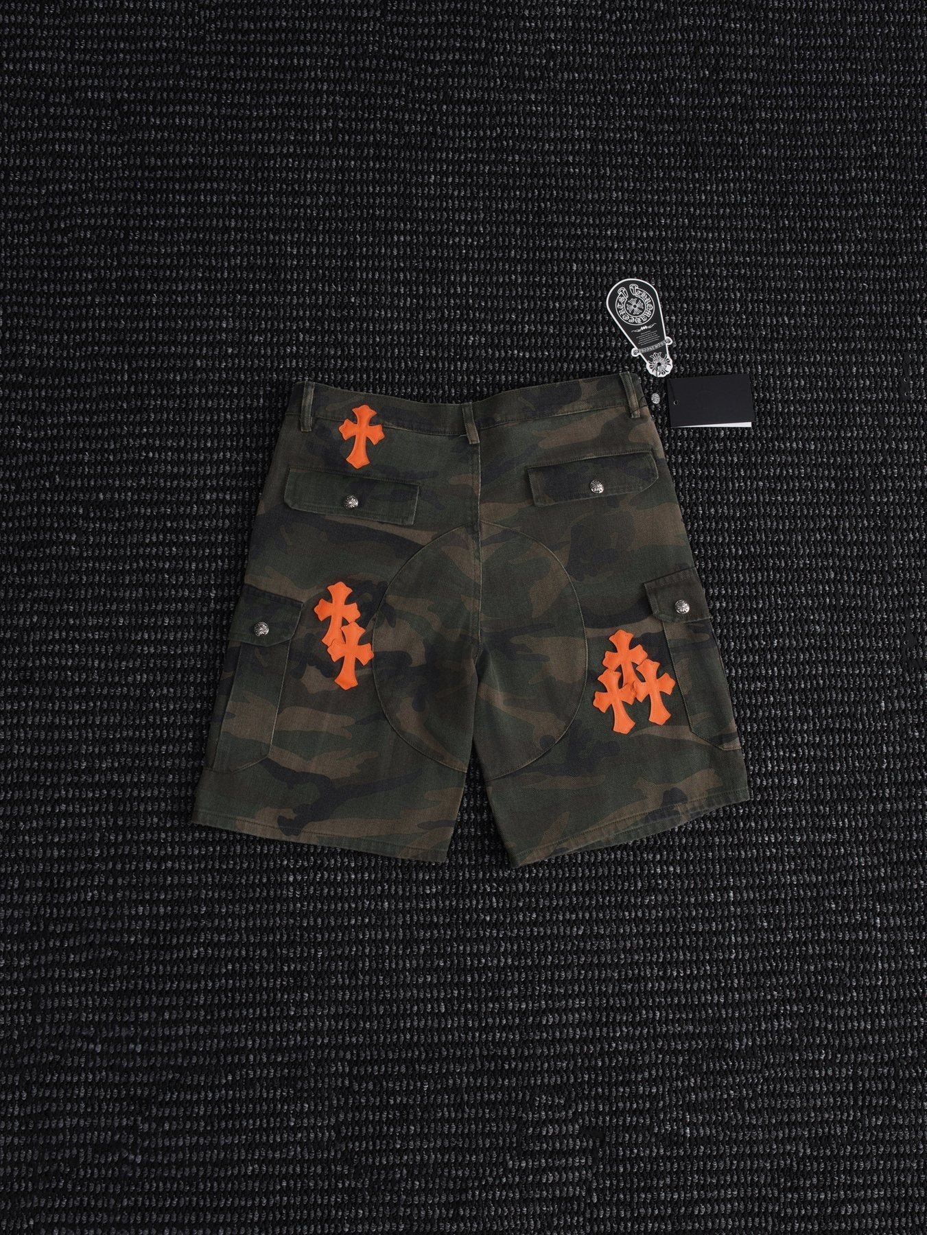 Chrome Hearts Green Camouflage Cargo Shorts — back