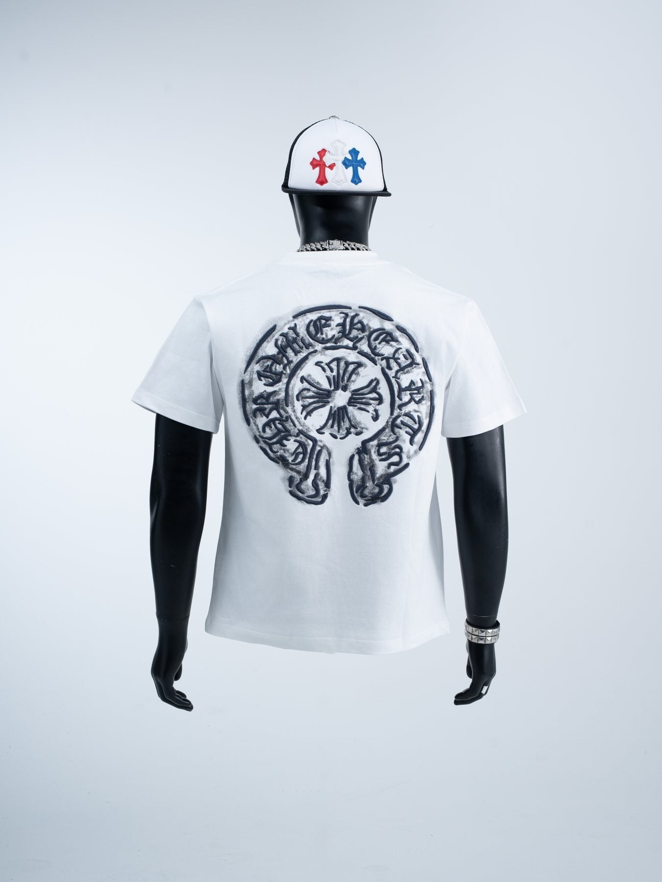 Chrome Hearts Back Emblem Graphic T-Shirt — context