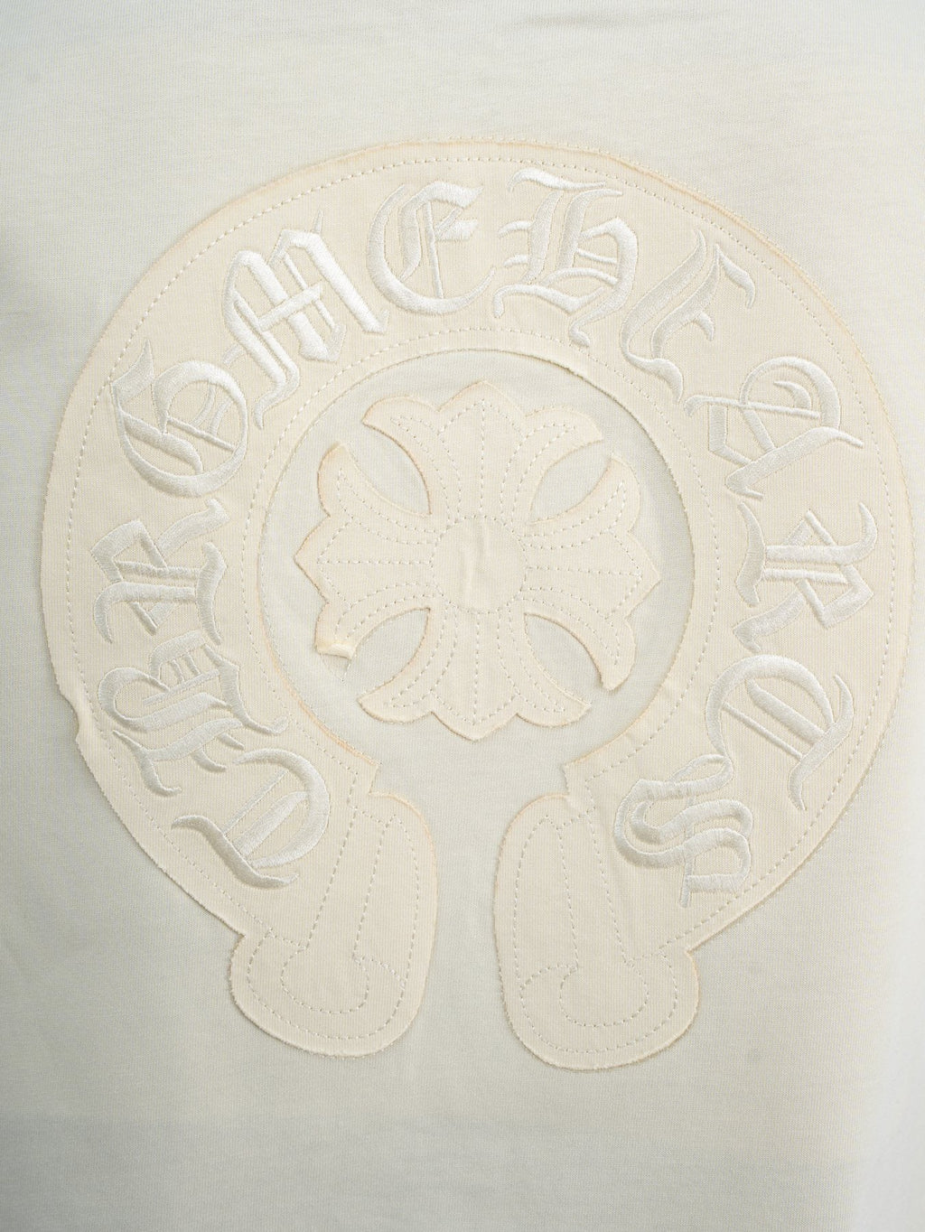 Chrome Hearts Cream Horseshoe Graphic T-Shirt — detail