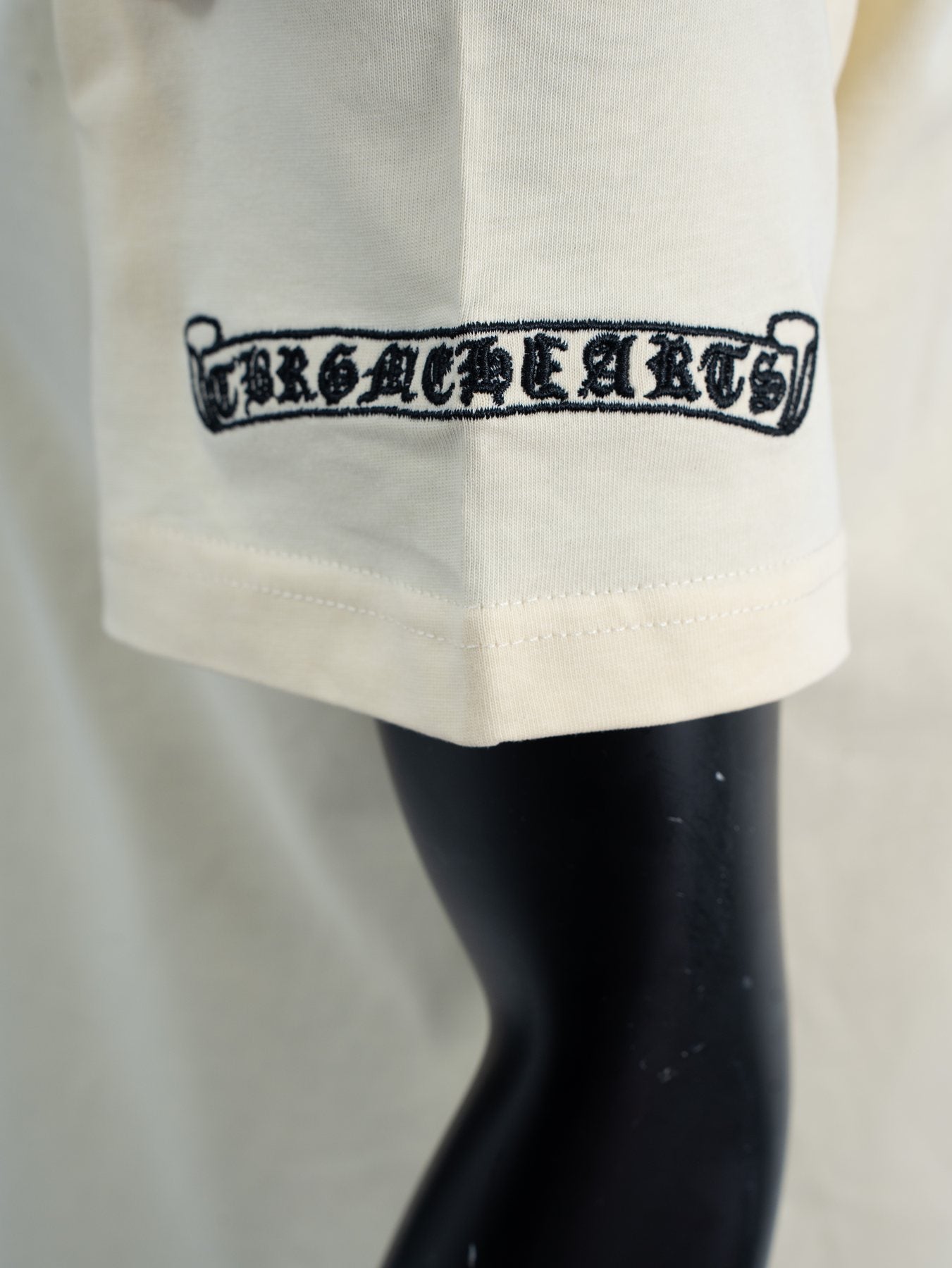 Chrome Hearts Cream Horseshoe Graphic T-Shirt — detail
