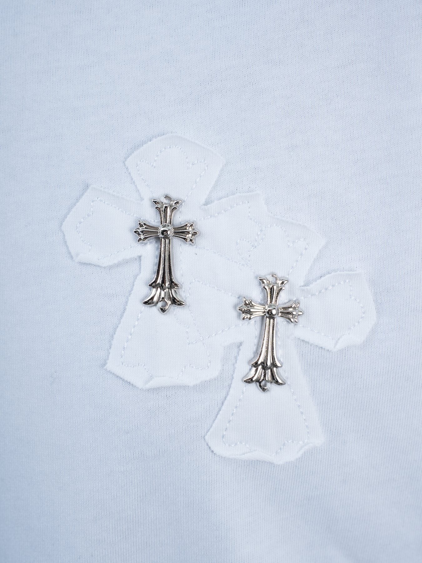 Chrome Hearts Slogan Cross Graphic T-Shirt — detail