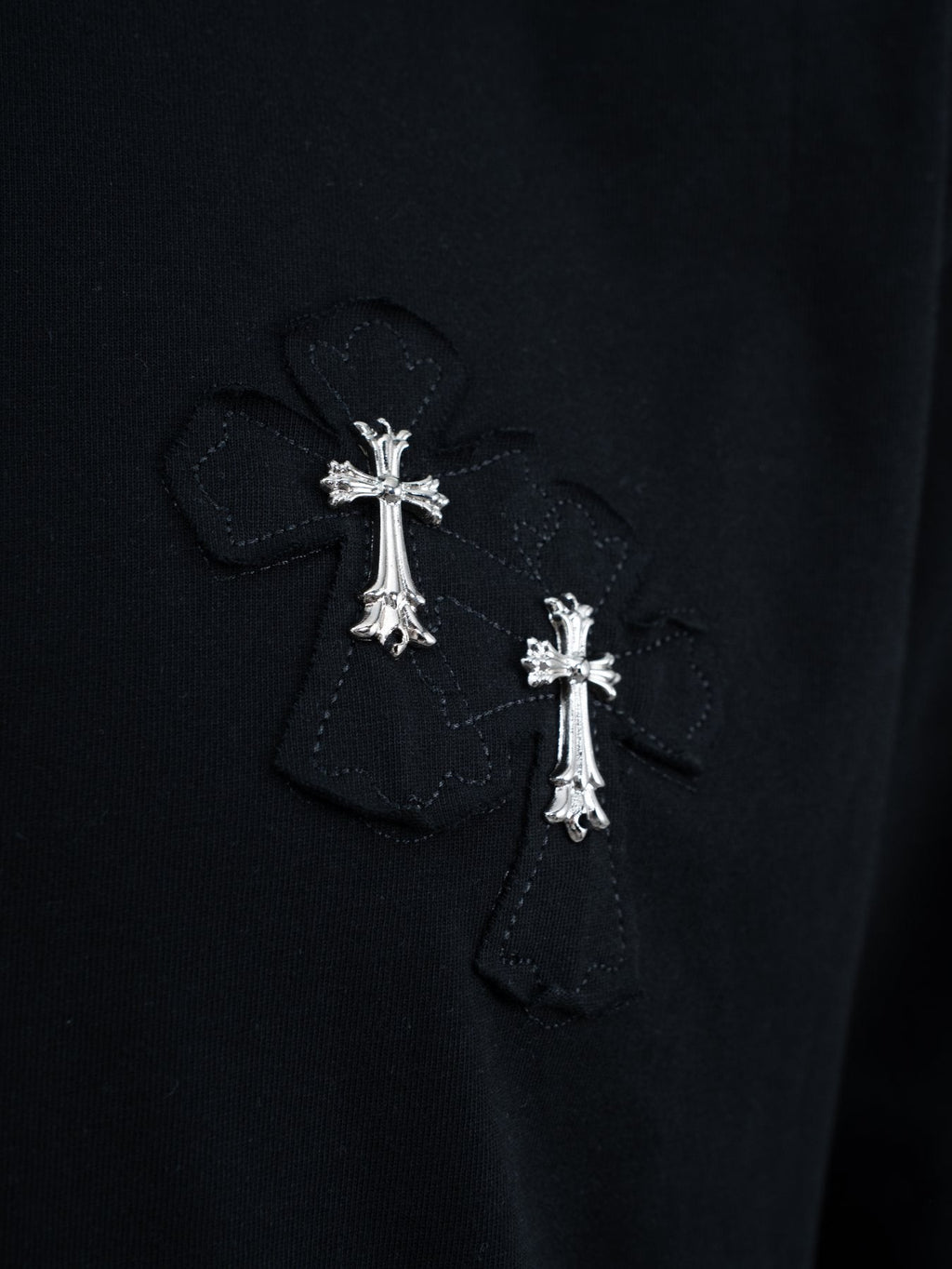 Chrome Hearts Slogan Cross Graphic T-Shirt — detail