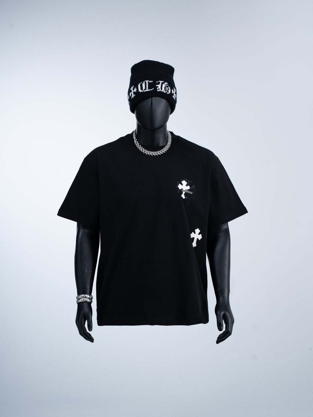 Chrome Hearts Cross Badge Graphic Short-Sleeve T-Shirt — front