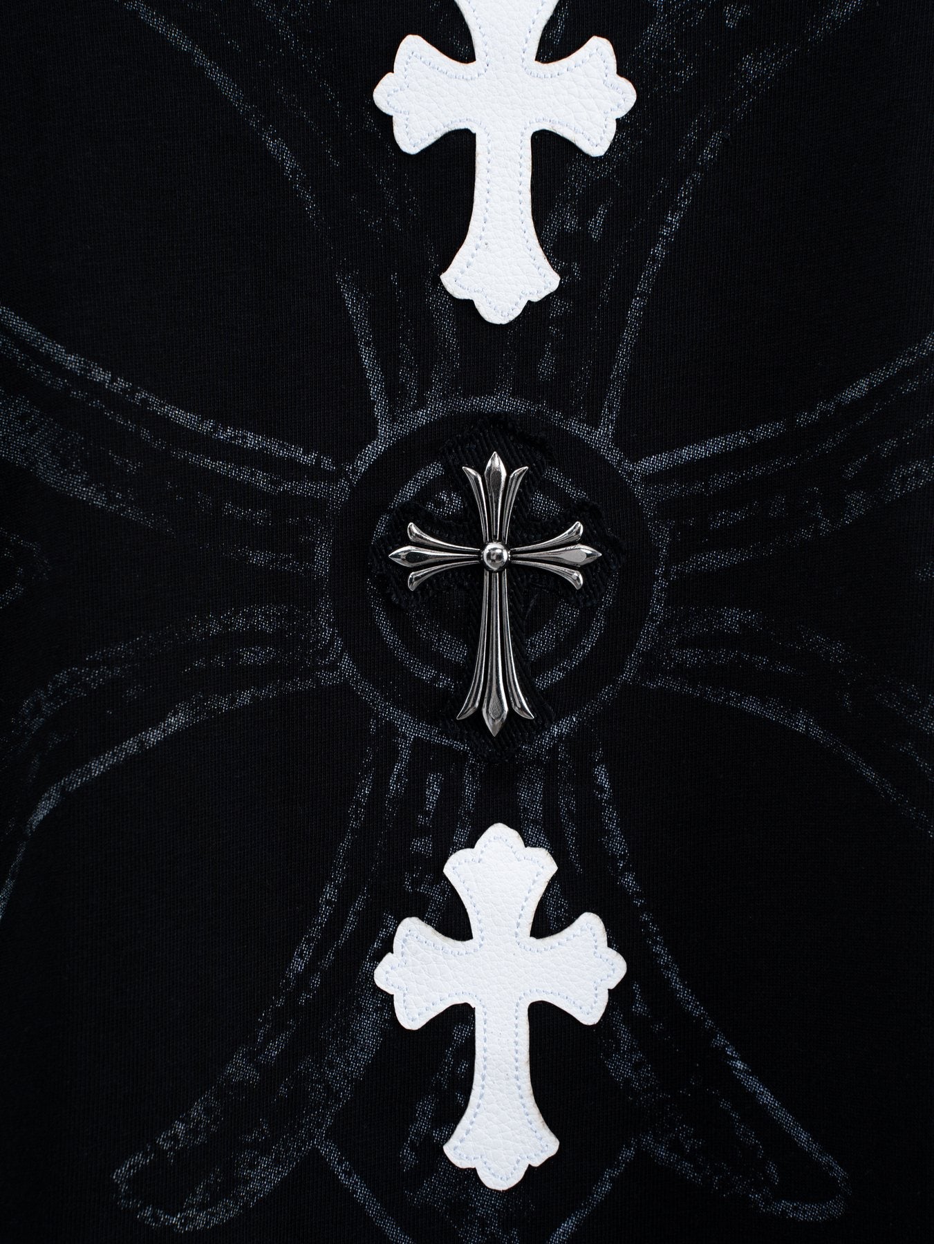 Chrome Hearts Cross Badge Graphic Short-Sleeve T-Shirt — detail