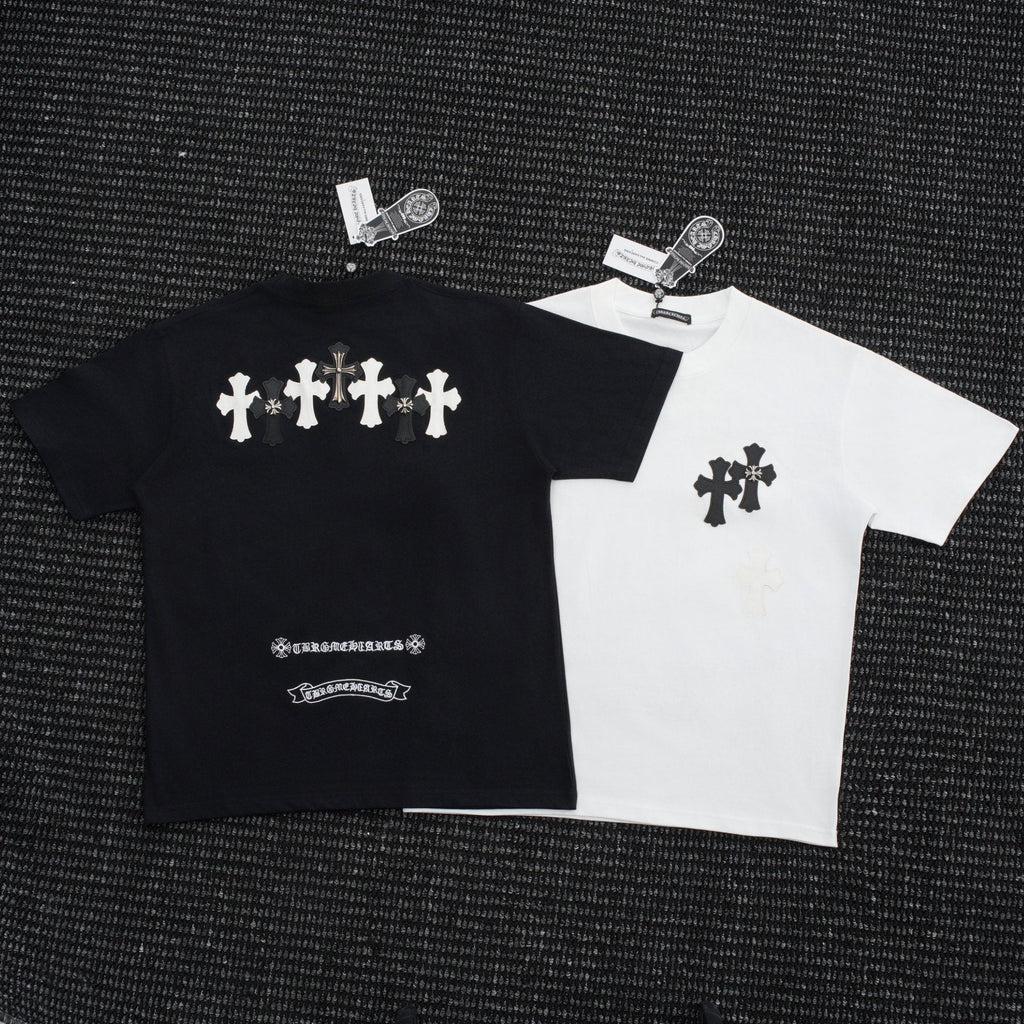 Chrome Hearts Contrast Cross Applique T-Shirt — comparison