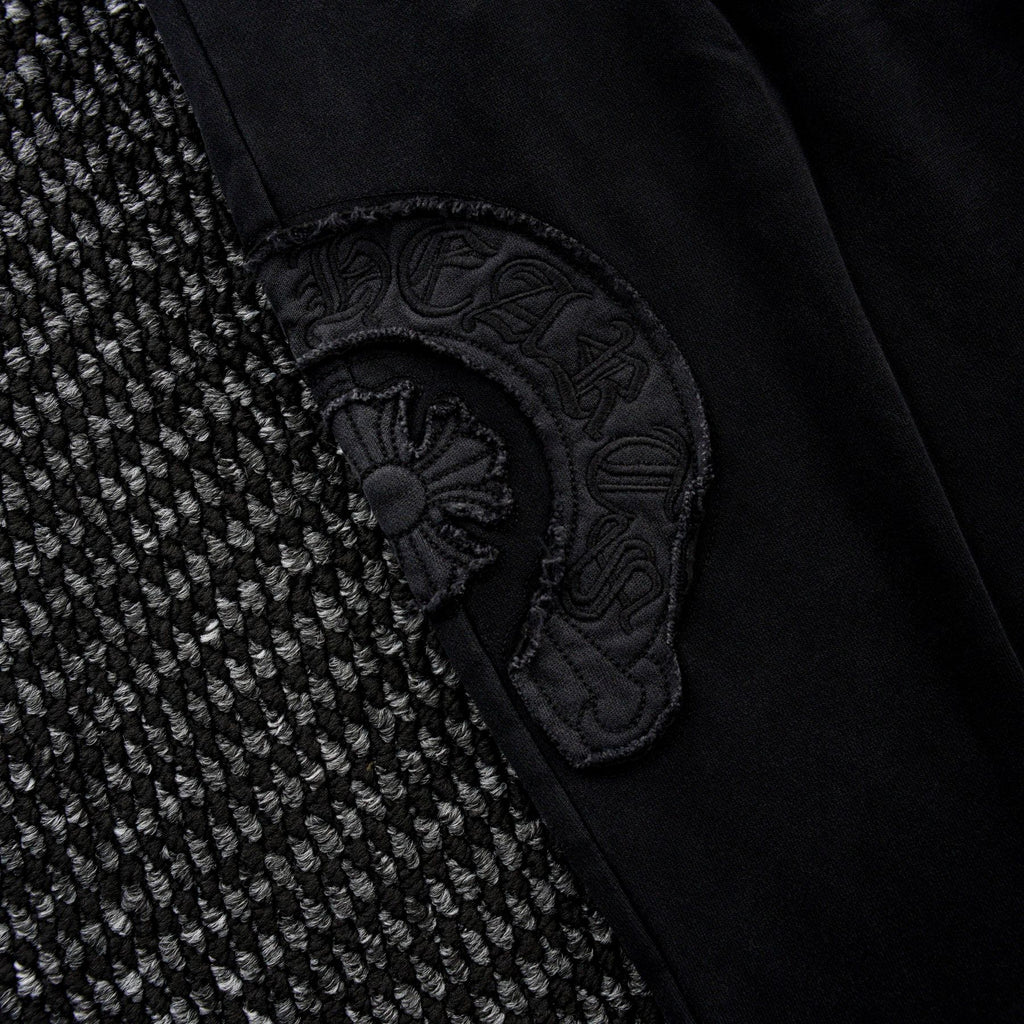 Chrome Hearts Horseshoe Embroidered Black Pants — fabric_closeup