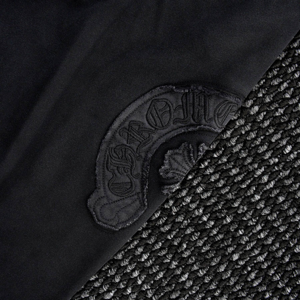 Chrome Hearts Horseshoe Embroidered Black Pants — fabric_closeup