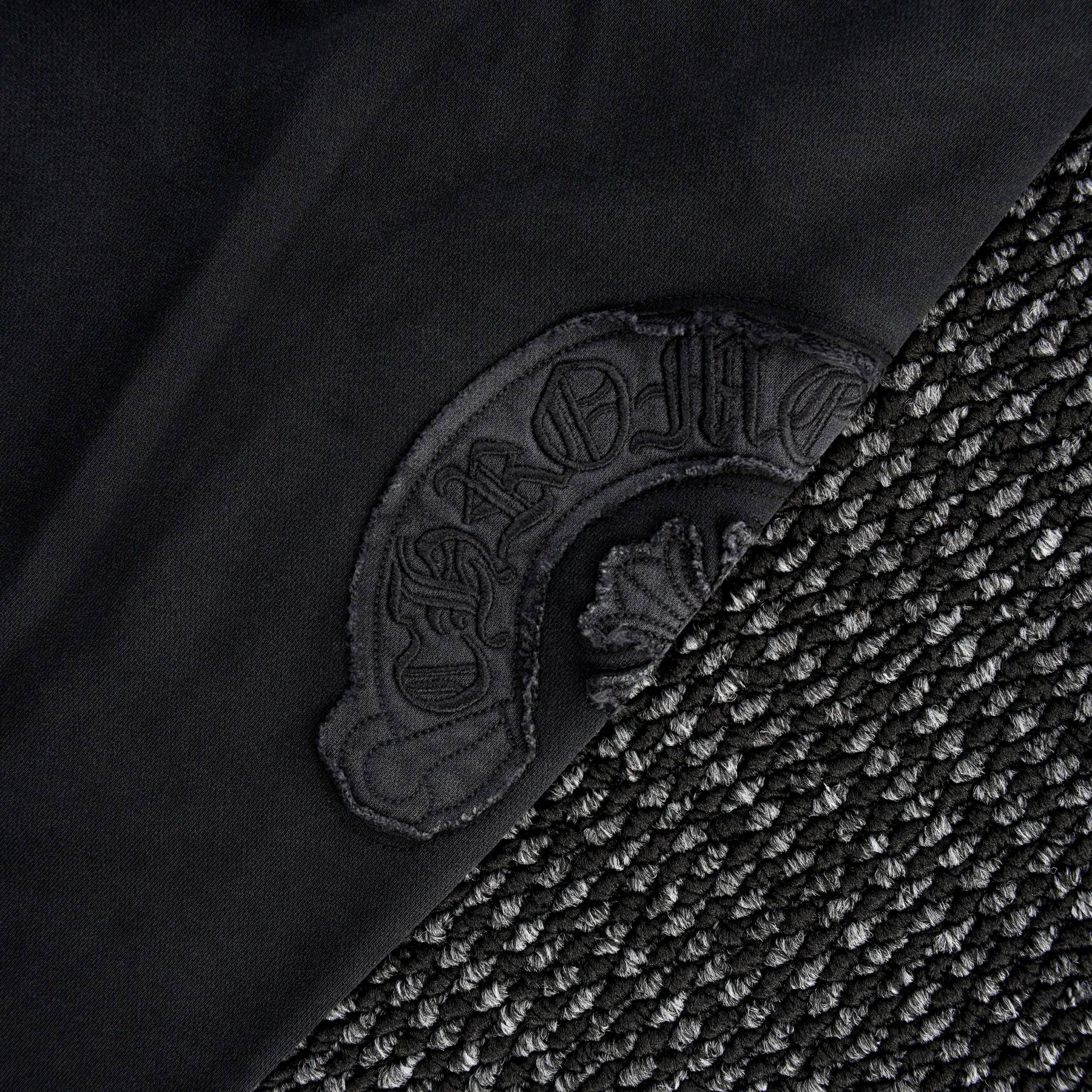 Chrome Hearts Horseshoe Embroidered Black Pants — fabric_closeup