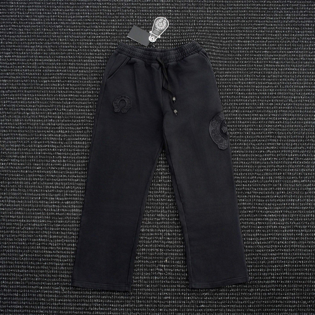 Chrome Hearts Horseshoe Embroidered Black Pants — hero