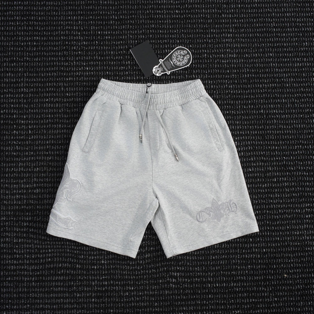 Chrome Hearts Tonal Sanskrit Cross Embroidered Shorts — hero