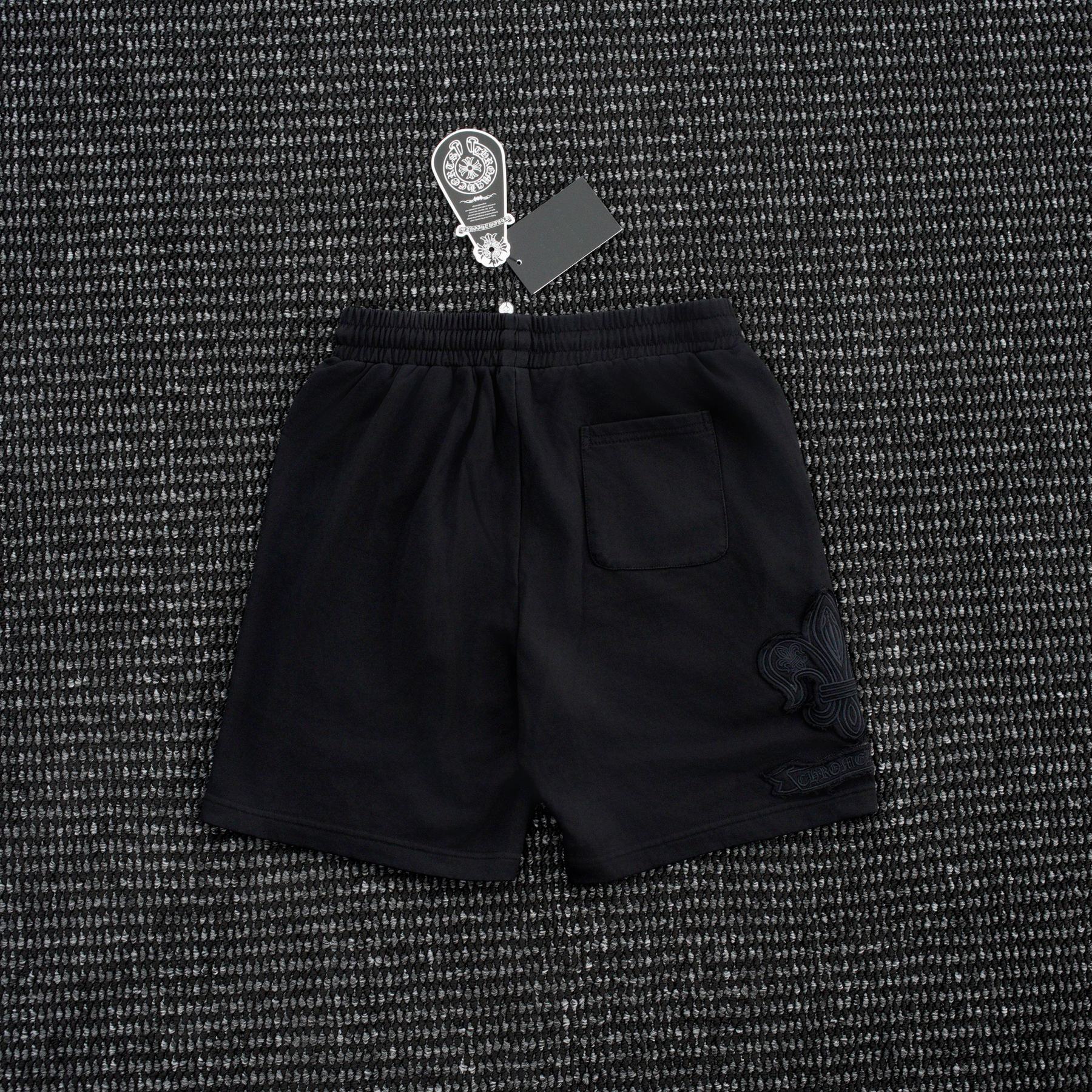 Chrome Hearts Tonal Sanskrit Cross Embroidered Shorts — back