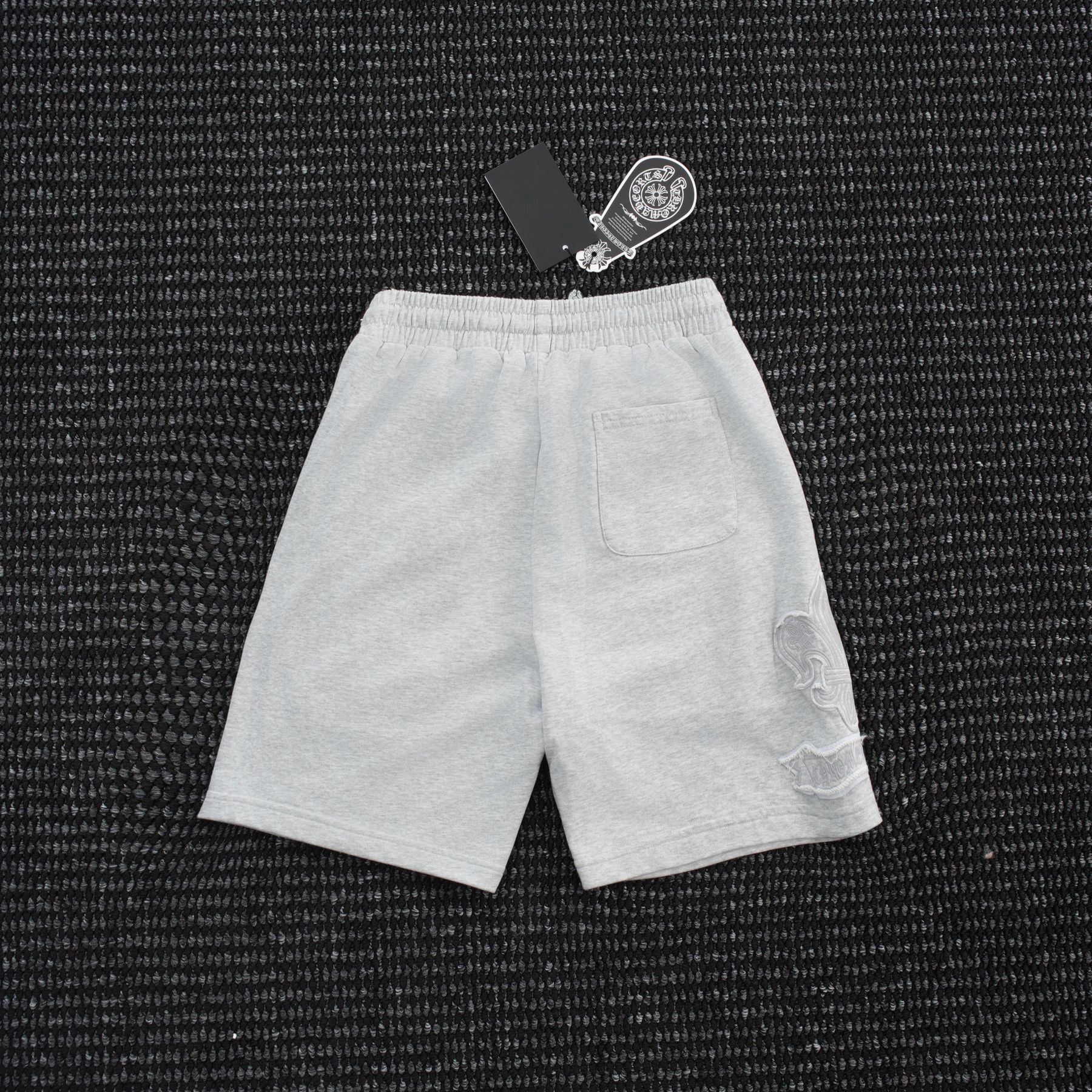 Chrome Hearts Tonal Sanskrit Cross Embroidered Shorts — back