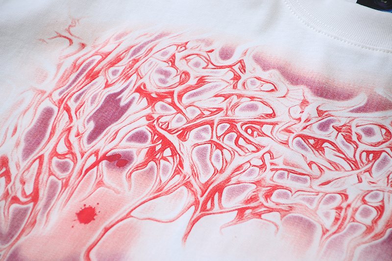 Hellstar Red and Black Graphic Short-Sleeve T-Shirt — detail