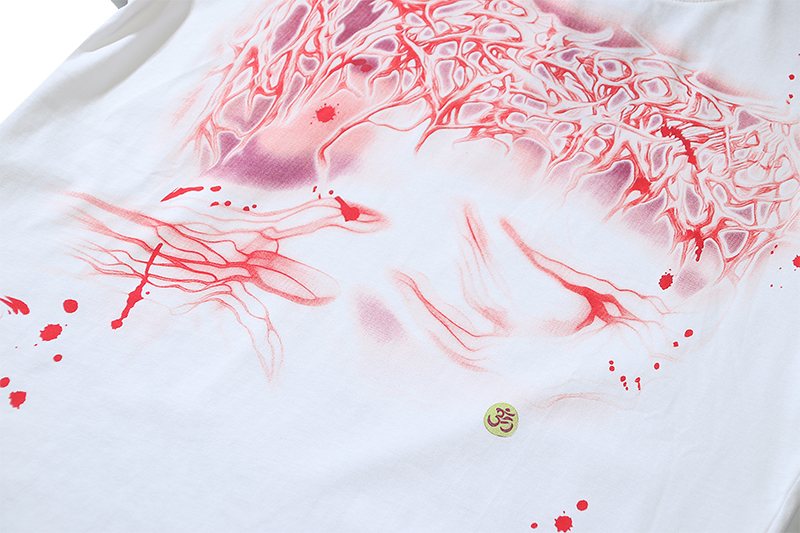 Hellstar Red and Black Graphic Short-Sleeve T-Shirt — detail