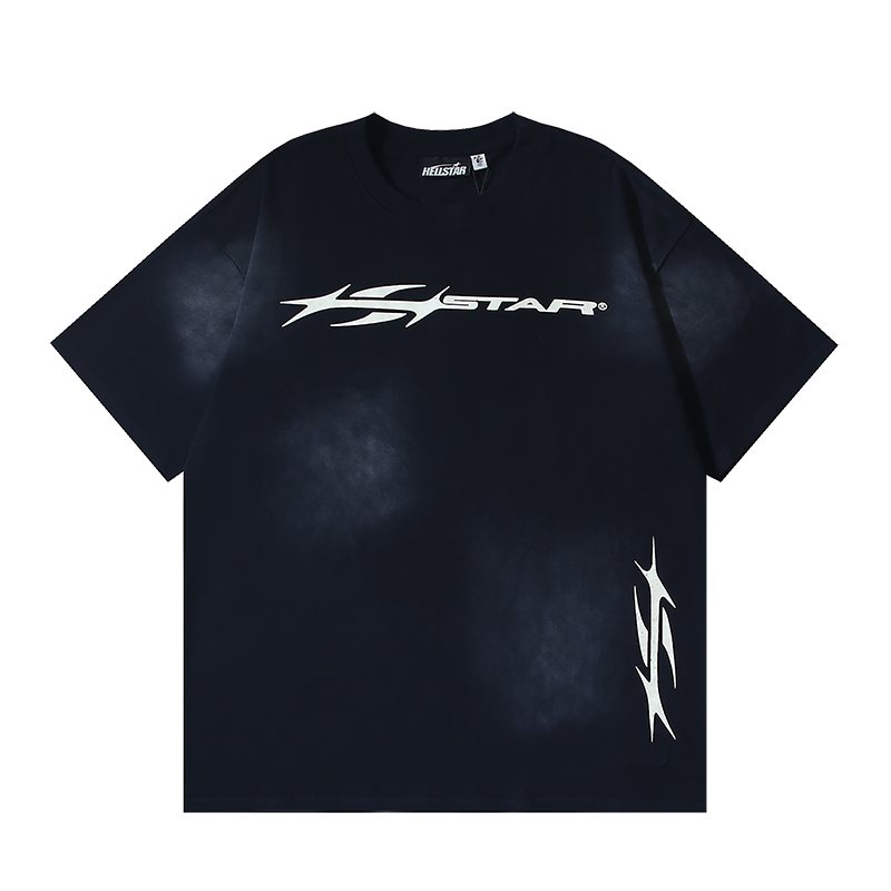 Hellstar Washed Black Star Graphic T-Shirt — front